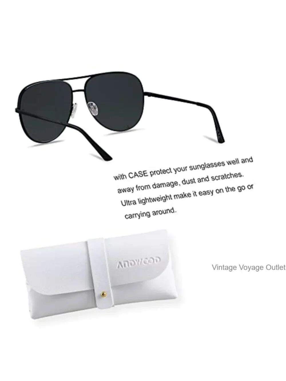 Oversized Aviator Sunglasses for Women Men, Metal Frame, UV400 Protection